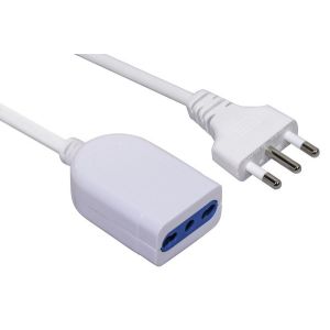 Life 50.0000575W PROLUNGA LIN. SP.16A - PR.BIPASSO, CAVO 5mt, SEZIONE 3x1,00mm², colore BIANCA