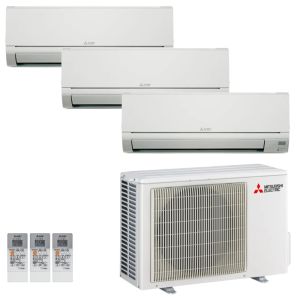 Mitsubishi Electric MXZ3HA50VFE1252535DWVFKIT - Climatizzatore Trial Split 2.5+2.5+3.5 kW Inverter A++/A R32 DW