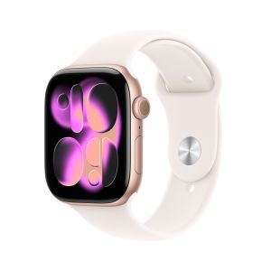 Apple Watch Series 11 GPS 46mm Cassa Alluminio Oro Rosa con Band Rosa Fard - S/M