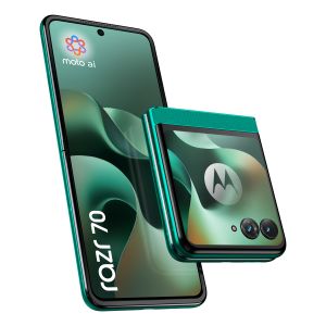 Motorola razr 70 (8/256GB, Doppia camera 50MP, Display interno FHD+ 6.9" 120Hz e esterno 3.62", MediaTek Dimensity 7450X, 4800mAh, TurboPower 30W, Android 16), PANTONE Sporting Green