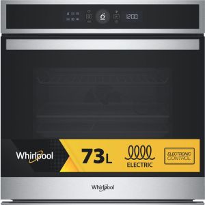 Whirlpool WOI4IS8PPM0SXA Forno Inox 17 funzioni, Pizza310° Cook4 Steam+ AirFry classe A+ 73Lt, Pirolisi+Idrolisi Made in Italy