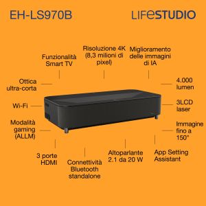 Epson Lifestudio Grand EH-LS970B - Nero metallizzato