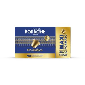 Caffè Borbone Capsule compatibili Alluminio sistema Nespresso - Miscela 100% Arabica - 80+10 capsule