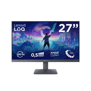 Lenovo LOQ 27-10 - Monitor Gaming 27" IPS Flat FHD 1920x1080 0 200Hz 0.5ms - AMD FreeSync Premium + VESA AdaptiveSync 2xHDMI 2.1 + 1xDP 1.4 - Stand Tilt Cavo DP incluso