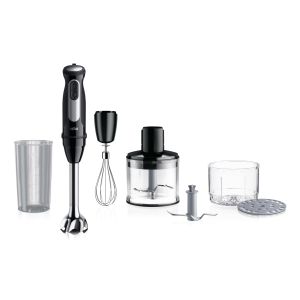 Braun MultiQuick 5 Pro - Minipimer, Frullatore a immersione, con Tritatutto, 1000W, Nero (MQ55254M)