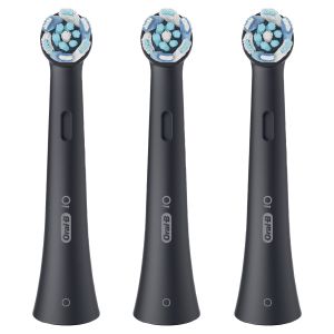 Oral-B Testine di Ricambio iO Series Ultimate Clean Black, testine rotonde di ricambio originali, con setole CrissCross per pulizia e rimozione della placca avanzate e in profondità, 3