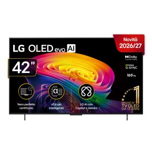 LG OLED evo AI 42'' Serie C6 OLED42C65LA, 4K, Brightness Booster, Processore α11 Gen3, VRR 165Hz,G-Sync, SMART TV 2026