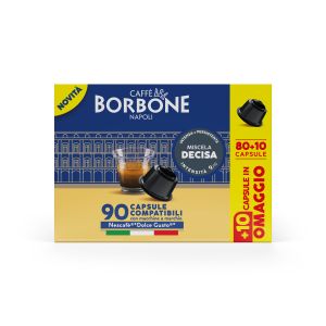 Caffè Borbone Capsule Compatibili Dolce Gusto - Miscela Decisa - 80+10 caps