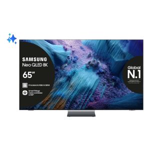Samsung Neo QLED AI TV 65" QE65QN990FTXZT 8K Mini LED, Processore NQ8 AI Gen3, 8K AI Upscaling Pro, Glare Free, Neo Quantum HDR 8K Pro, Dolby Atmos & OTS Pro, Infinity Air Design, Vision AI Smart TV, 2025