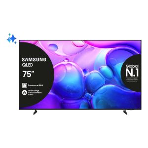 Samsung QLED 75" QE75Q6FAAUXZT 4K, Processore Q4 Lite, 4K Upscaling, Color Booster, OTS Lite, Metal Stream Design, Smart TV, 2025