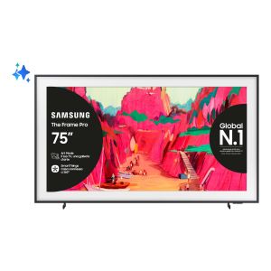 Samsung The Frame Pro AI TV 75" QE75LS03FWUXZT 4K, Processore NQ4 AI Gen3, 4K AI Upscaling, Art Mode, Matte Display, Neo Quantum HDR, Dolby Atmos & OTS, Modern Frame Design, Vision AI Smart TV, 2025