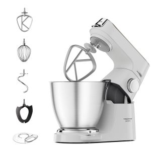 Kenwood Titanium Chef Baker XL Lite - Impastatrice planetaria, 3 ganci e fruste,1200W, 7L, Bianco (KVL65.001WH)