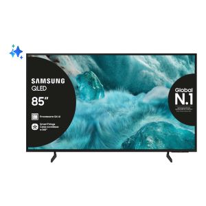 Samsung QLED AI TV 85" QE85Q7FAAUXZT 4K, Processore Q4 AI, 4K Upscaling, Color Booster Pro, OTS Lite, Slim Look Design, Vision AI Smart TV, 2025