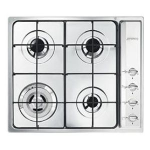 Smeg SR64S piano cottura Acciaio inox Da incasso 60 cm Gas 4 Fornello(i)