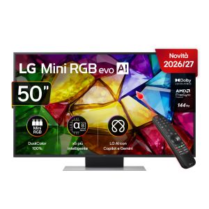 LG Mini RGB 50'' Serie MRGB87 50MRGB87B6B, 4K, RGB Primary Color Pro, Dolby Vision, Motion Booster 288, SMART TV 2026