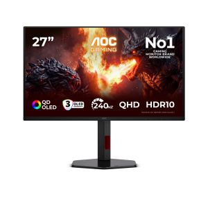 AOC G4 Q27G4ZDR Monitor PC 67,3 cm (26.5") 2560 x 1440 Pixel Quad HD QD-OLED Nero, Rosso