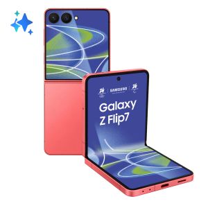 Samsung Galaxy Z Flip7 Smartphone AI, RAM 12GB, 512GB, Display 4,1" Super AMOLED/6,9" Dynamic AMOLED 2X, Fotocamera 50MP, Coralred