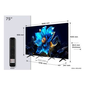 TCL P79K Serie Smart TV QLED 4K 75" 75P79K, Dolby Vision - Atmos, HDR10+, Google TV