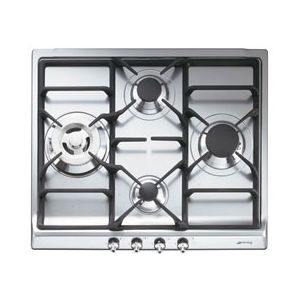 Smeg SER60SGH3 piano cottura Acciaio inox Da incasso Gas 4 Fornello(i)
