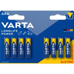 Varta Longlife Power AAA BLI 8 (6+2)