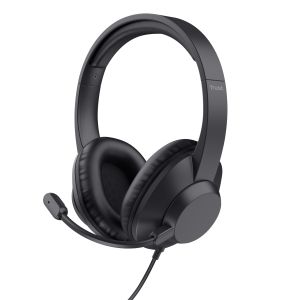 Trust Ayda Max Auricolare Cablato A Padiglione Ufficio Nero