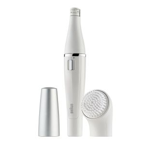 Braun FaceSpa Face Spa Depilatore Donna Epilatore Viso, Accessori Inclusi, Con Spazzola Pulizia Viso, 100% impermeabile, Idea Regalo, 810 Bianco