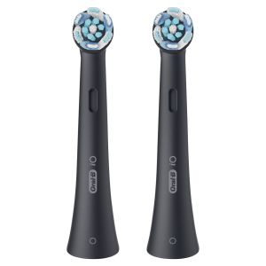Oral-B Testine di Ricambio iO Series Ultimate Clean Black, testine rotonde di ricambio originali, con setole CrissCross per pulizia e rimozione della placca avanzate e in profondità, 2
