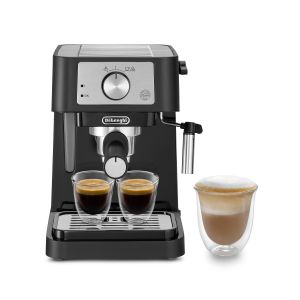 De’Longhi STILOSA EC260.BK Macchina da Caffè Manuale Espresso e Cappuccino, Compatibile con Polvere o Cialde E.S.E., Spegnimento Automatico, Serbatoio Estraibile da 1L, Potenza 1100W, Nero