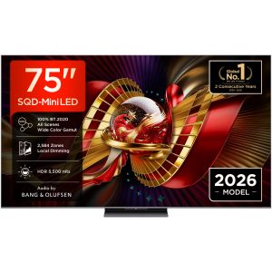 TCL C8L TV 75C8L SQD Mini LED da 75", 4K HDR, 5500 nit, 2.584 zone di dimming, Google TV, 144Hz, Dolby Vision & Atmos, Audio Bang & Olufsen