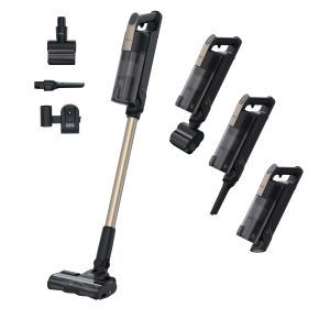Hoover HF310P 011 Aspirapolvere a bastone 2 in 1 Batteria Secco HEPA Senza sacchetto 0,7 L 400 W Nero, Metallico 2,5 Ah