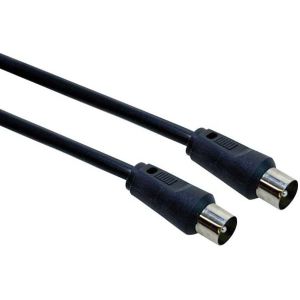 Life Electronics 50.1000140 cavo coassiale 3C-2V 2 m 9.5mm Nero