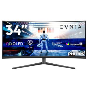 Philips Evnia 6000 34M2C6500/00 Monitor PC 86,4 cm (34") 3440 x 1440 Pixel Wide Quad HD QD-OLED Grigio