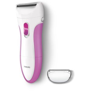 Philips SatinShave Essential Rasoio senza filo Wet & Dry bianco e rosa HP6341/00
