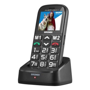 Brondi Amico Unico+ 5,08 cm (2") Nero Telefono di livello base