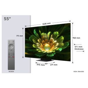 TCL C79K Serie Smart TV QD-MiniLED 4K 55" 55C79K, 144Hz, audio B&O, Dolby Vision IQ & Atmos, Google TV