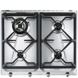 Smeg SRV564GH3 piano cottura Acciaio inox Da incasso 60 cm Gas 4 Fornello(i) Made in Italy