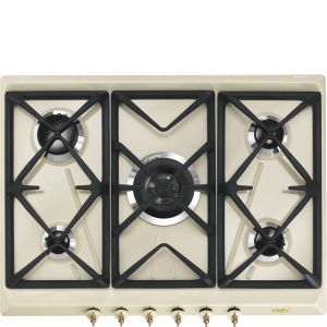 Smeg Coloniale Piano di cottura SRV876POGH Panna