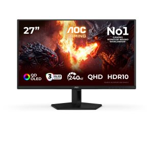 AOC G4 Q27G41ZDF Monitor PC 67,3 cm (26.5") 2560 x 1440 Pixel Quad HD QD-OLED Nero, Rosso