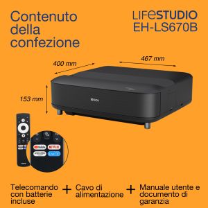 Epson Lifestudio Grand EH-LS670B - Nero metallizzato