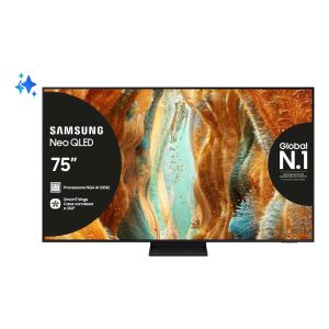 Samsung Neo QLED AI TV 75" QE75QN70FAUXZT 4K Mini LED, Processore NQ4 AI Gen2, 4K AI Upscaling, Motion Xcelerator 144Hz, Neo Quantum HDR, OTS Lite, AirSlim Design, Vision AI Smart TV, 2025