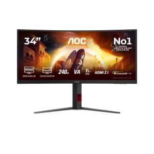 AOC G4 CU34G4Z Monitor PC 86,4 cm (34") 3440 x 1440 Pixel Wide Quad HD LED Nero, Rosso