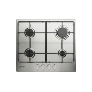 Indesit THP 642 IX/I 1 piano gas inox 60cm 4 fuochi griglie smaltate