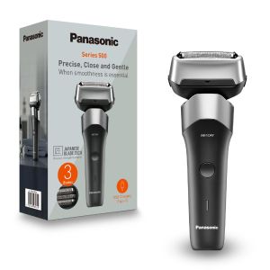 Panasonic ES-RM3FXK503, Rasoio 3 lame, Wet&Dry, USB-C, sistema di pulizia easy cleaner