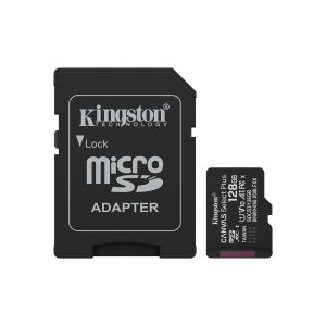 Kingston Technology 128GB microSDXC Canvas Select Plus Gen3 150MB/s A1 (Adattatore SD incluso)