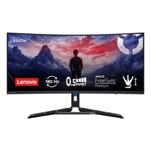 Lenovo Legion R34w-30 - Monitor Gaming 34" VA Curvo 1500R UWQHD 3440x1440 0 180Hz 0.5ms - Speakers AMD FreeSync Premium + VESA AdaptiveSync 2xHDMI 2.1 + 1xDP 1.4 - Stand Height + Tilt + Swivel Cavo DP incluso