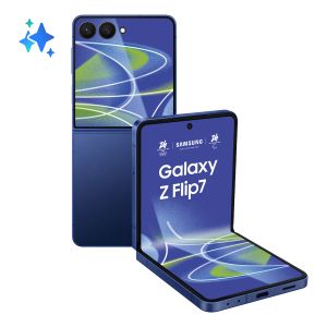 Samsung Galaxy Z Flip7 Smartphone AI, RAM 12GB, 256GB, Display 4,1" Super AMOLED/6,9" Dynamic AMOLED 2X, Fotocamera 50MP, Blue Shadow