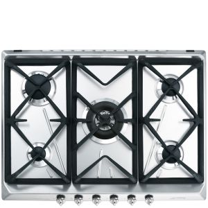 Smeg SRV576GH5 piano cottura Acciaio inox Da incasso 70 cm Gas 5 Fornello(i) Made in Italy