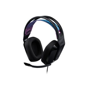 Logitech G G335, Cuffia Gaming cablata con microfono flip-to-mute, jack audio da 3,5 mm, imbottiture in memory foam, leggera, compatibile con PC, PlayStation, Xbox, Nintendo Switch/Switch 2 - Nero