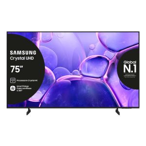 Samsung Crystal UHD 75" UE75U8000FUXZT 4K, Processore Crystal 4K, HDR, Smart Experience, OTS Lite & Adaptive Sound, Metal Stream Design, Smart TV, 2025