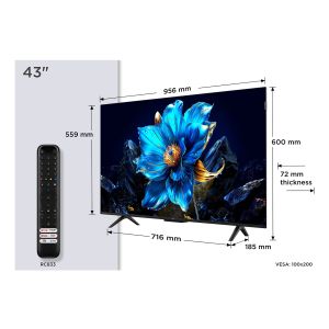 TCL P79K Serie Smart TV QLED 4K 43" 43P79K, Dolby Vision - Atmos, HDR10+, Google TV